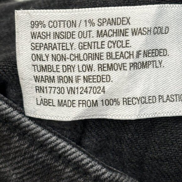 Wild Fable Highest Rise Straight Raw Hem Distressed Women's size 00 Black Jeans - Picture 3 of 4